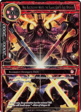 Hino Kagutsuchino Mikoto, the Flaming God of Fate (Stranger) (Full Art) (PofA-022) [Alice Origin IV: Prologue of Attoractia] | Jomio and Rueliete's Cards and Comics
