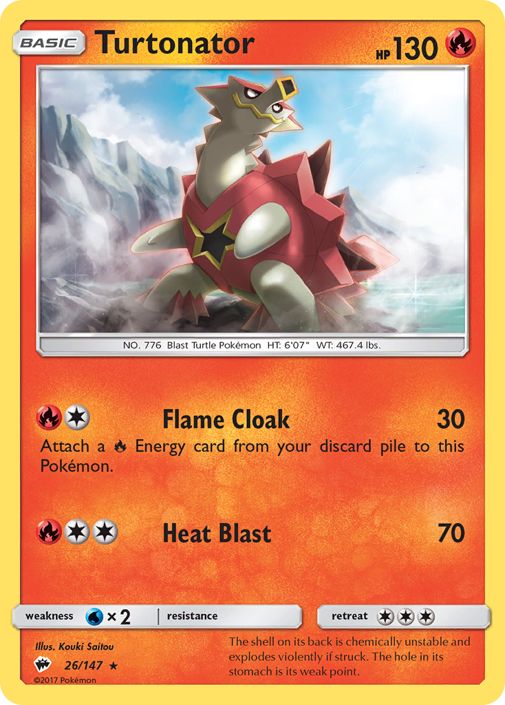 Turtonator (26/147) [Sun & Moon: Burning Shadows] | Jomio and Rueliete's Cards and Comics