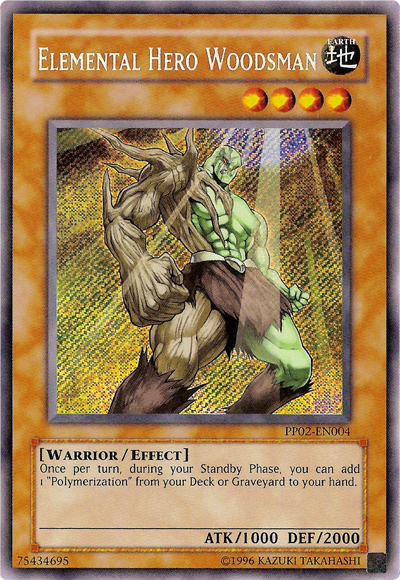 Elemental Hero Woodsman [PP02-EN004] Secret Rare | Jomio and Rueliete's Cards and Comics