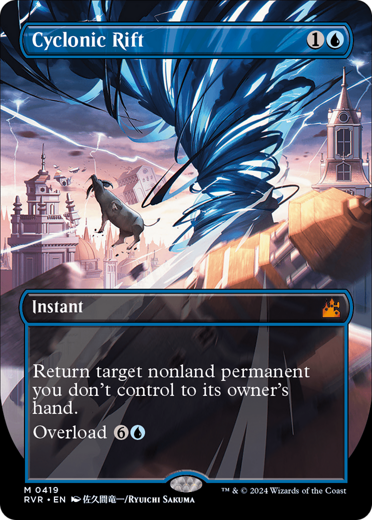 Cyclonic Rift (Anime Borderless) [Ravnica Remastered] | Jomio and Rueliete's Cards and Comics