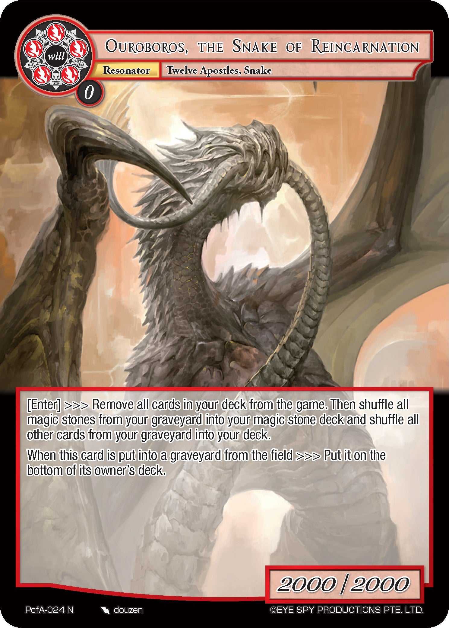 Ouroboros, the Snake of Reincarnation (PofA-024) [Alice Origin IV: Prologue of Attoractia] | Jomio and Rueliete's Cards and Comics