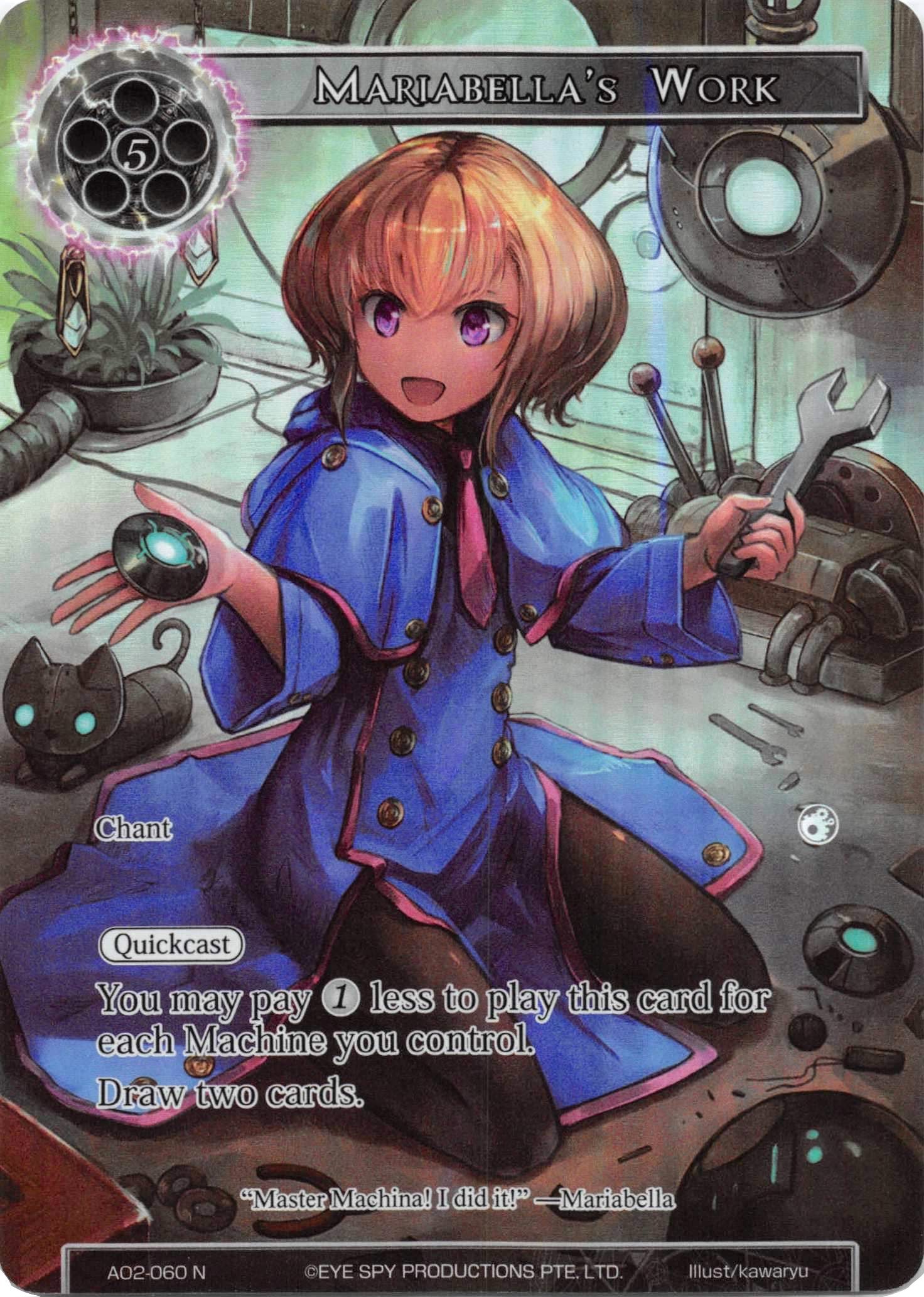 Mariabella's Work (Full Art) (AO2-060) [Alice Origin II] | Jomio and Rueliete's Cards and Comics