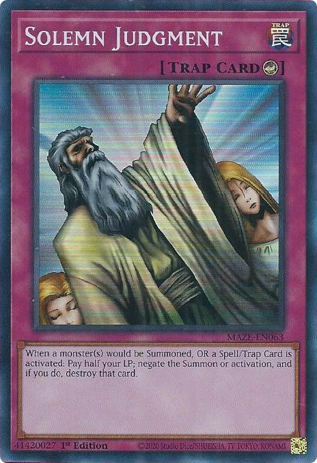 Solemn Judgment [MAZE-EN063] Super Rare | Jomio and Rueliete's Cards and Comics