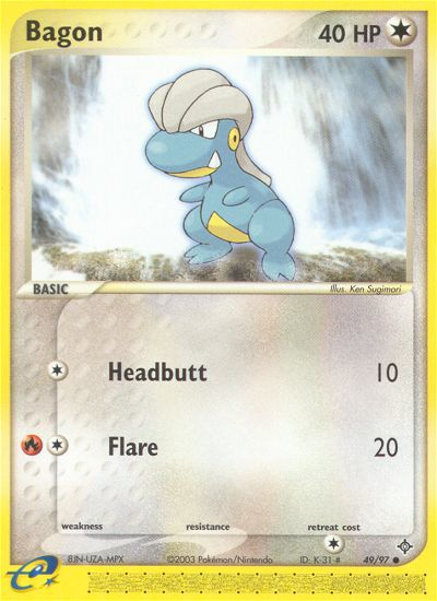Bagon (49/97) [EX: Dragon] | Jomio and Rueliete's Cards and Comics