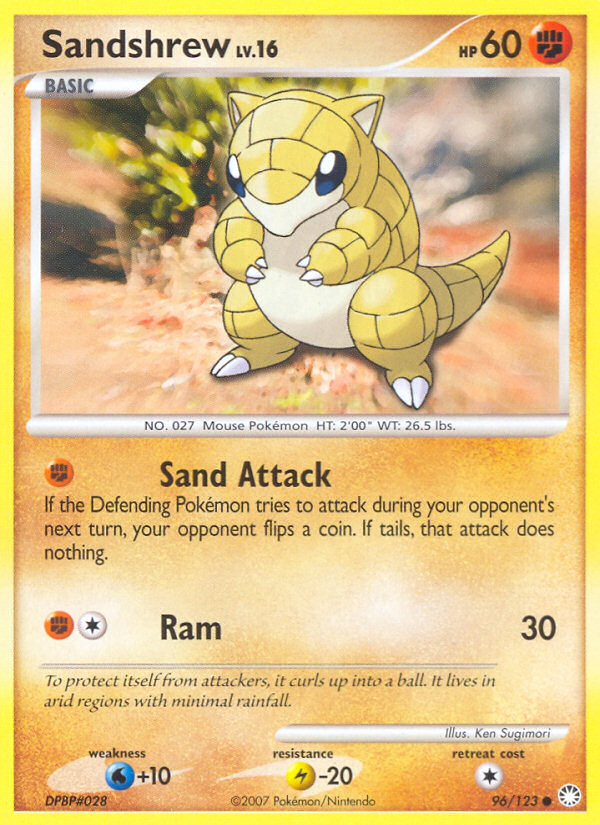 Sandshrew (96/123) [Diamond & Pearl: Mysterious Treasures] | Jomio and Rueliete's Cards and Comics