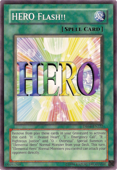HERO Flash!! [DR04-EN222] Common | Jomio and Rueliete's Cards and Comics