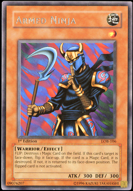 Armed Ninja [LOB-106] Rare | Jomio and Rueliete's Cards and Comics