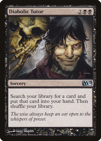 Diabolic Tutor [Magic 2012] | Jomio and Rueliete's Cards and Comics