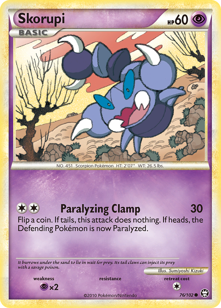 Skorupi (76/102) [HeartGold & SoulSilver: Triumphant] | Jomio and Rueliete's Cards and Comics