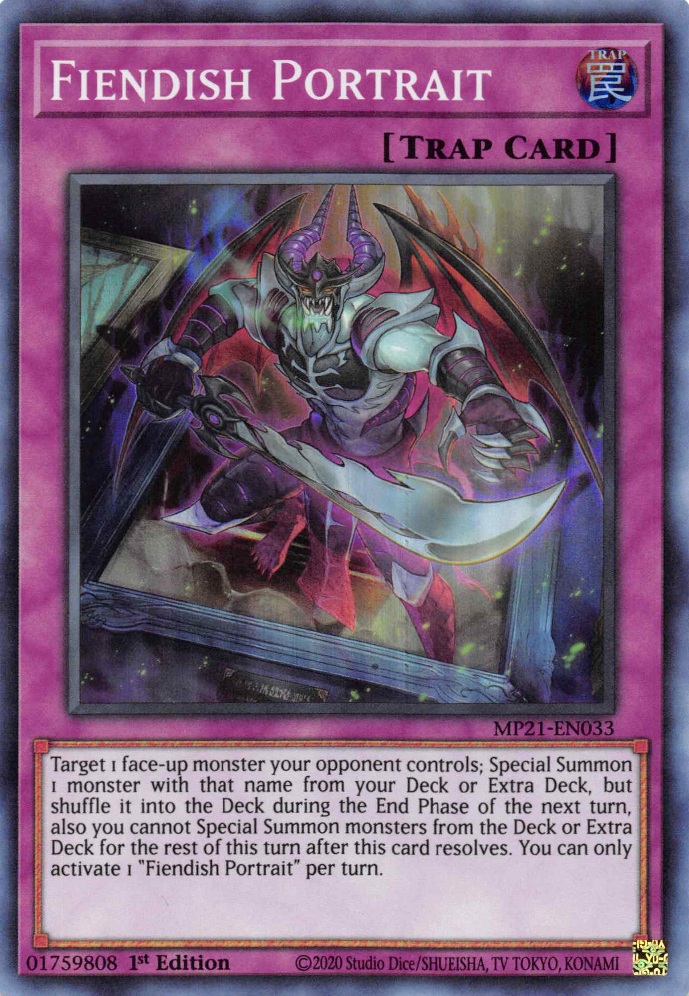 Fiendish Portrait [MP21-EN033] Super Rare | Jomio and Rueliete's Cards and Comics