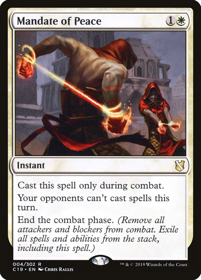 Mandate of Peace [Commander 2019] | Jomio and Rueliete's Cards and Comics