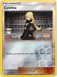 Cynthia (119/156) (Regional Championship Promo) [Sun & Moon: Ultra Prism] | Jomio and Rueliete's Cards and Comics