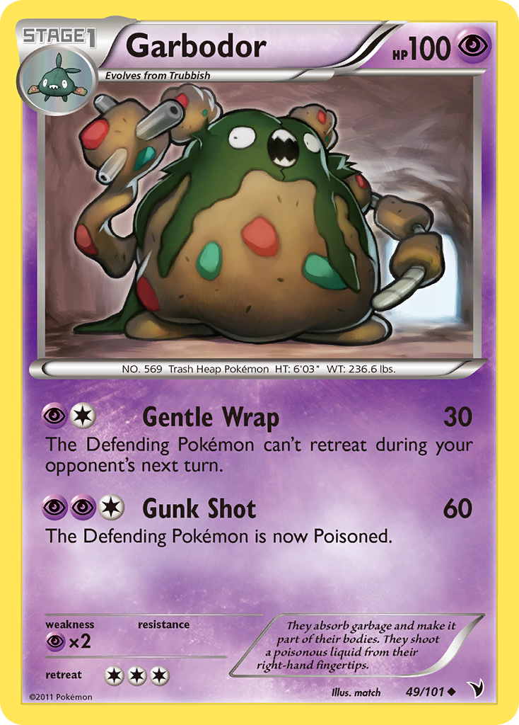 Garbodor (49/101) [Black & White: Noble Victories] | Jomio and Rueliete's Cards and Comics