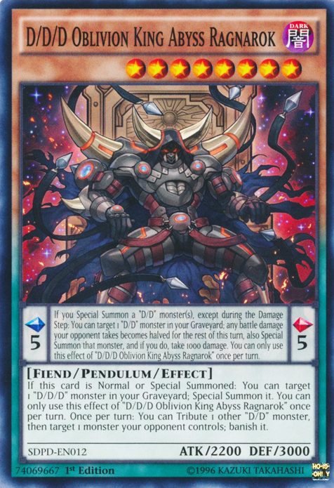 D/D/D Oblivion King Abyss Ragnarok [SDPD-EN012] Common | Jomio and Rueliete's Cards and Comics