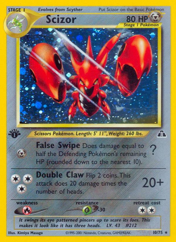 Scizor (10/75) [Neo Discovery 1st Edition] | Jomio and Rueliete's Cards and Comics