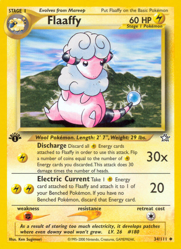 Flaaffy (34/111) [Neo Genesis 1st Edition] | Jomio and Rueliete's Cards and Comics