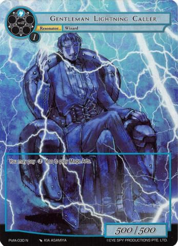 Gentleman Lightning Caller (Full Art) (PofA-030) [Alice Origin IV: Prologue of Attoractia] | Jomio and Rueliete's Cards and Comics