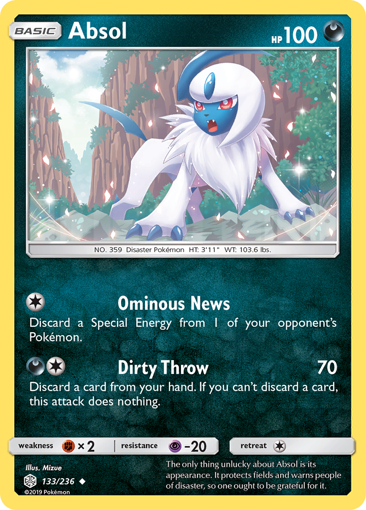 Absol (133/236) [Sun & Moon: Cosmic Eclipse] | Jomio and Rueliete's Cards and Comics