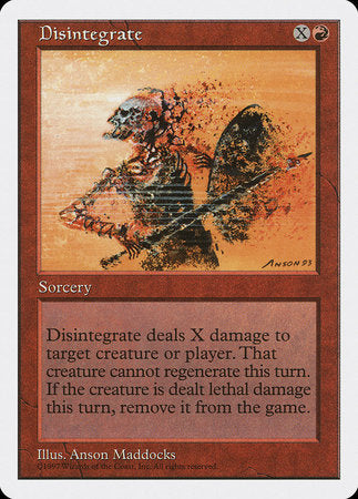 Disintegrate [Fifth Edition] | Jomio and Rueliete's Cards and Comics