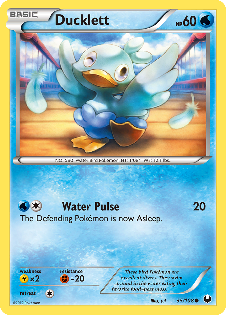 Ducklett (35/108) [Black & White: Dark Explorers] | Jomio and Rueliete's Cards and Comics