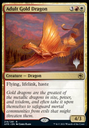 Adult Gold Dragon (Promo Pack) [Dungeons & Dragons: Adventures in the Forgotten Realms Promos] | Jomio and Rueliete's Cards and Comics