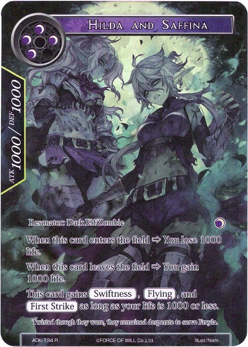 Hilda and Saffina (Full Art) (ADK-134) [Advent of the Demon King] | Jomio and Rueliete's Cards and Comics