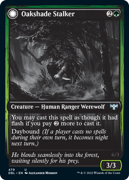 Oakshade Stalker // Moonlit Ambusher [Innistrad: Double Feature] | Jomio and Rueliete's Cards and Comics