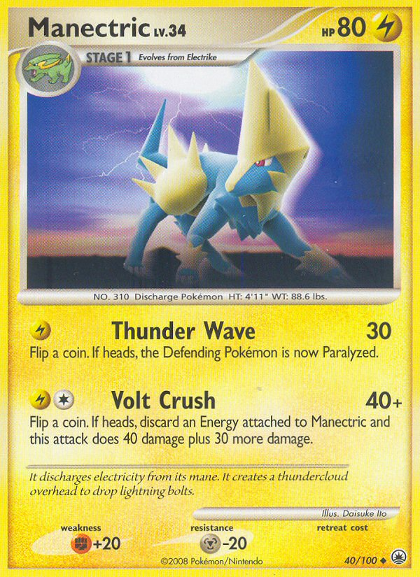 Manectric (40/100) [Diamond & Pearl: Majestic Dawn] | Jomio and Rueliete's Cards and Comics