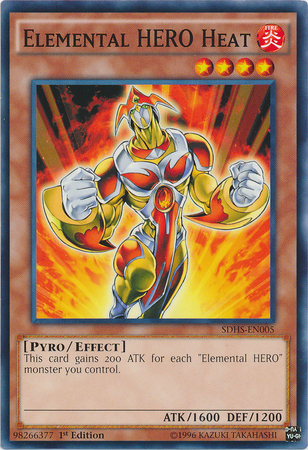 Elemental HERO Heat [SDHS-EN005] Common | Jomio and Rueliete's Cards and Comics