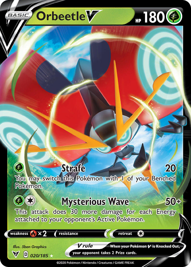 Orbeetle V (020/185) [Sword & Shield: Vivid Voltage] | Jomio and Rueliete's Cards and Comics