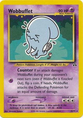 Wobbuffet (35/75) [Neo Discovery Unlimited] | Jomio and Rueliete's Cards and Comics