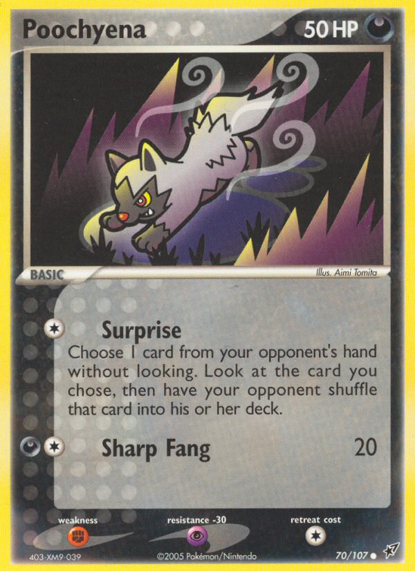 Poochyena (70/107) [EX: Deoxys] | Jomio and Rueliete's Cards and Comics