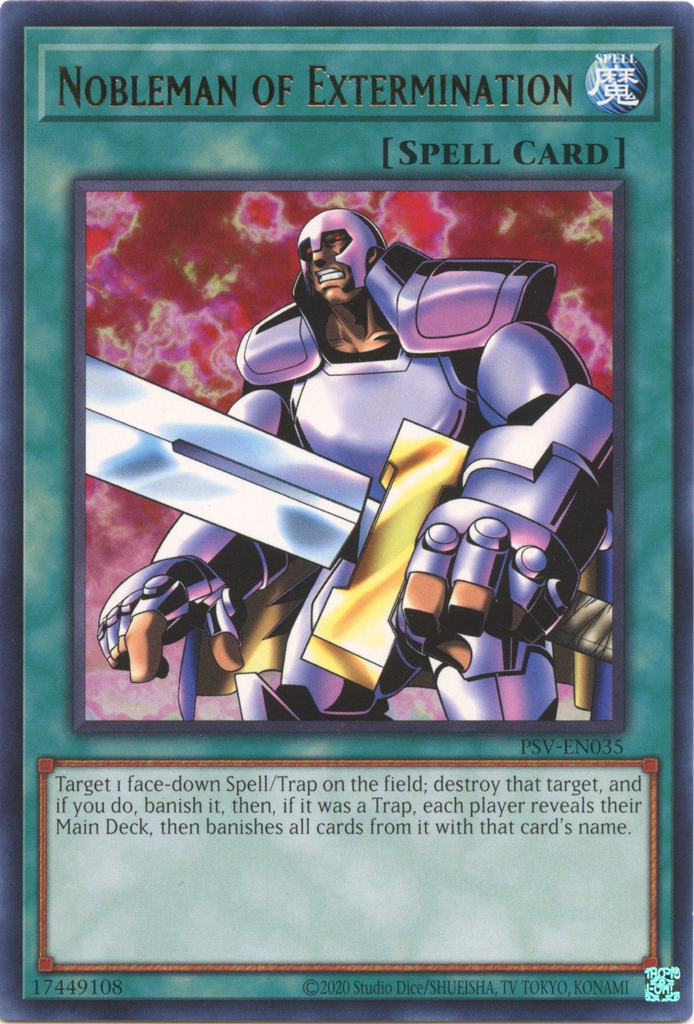 Nobleman of Extermination (25th Anniversary) [PSV-EN035] Rare | Jomio and Rueliete's Cards and Comics