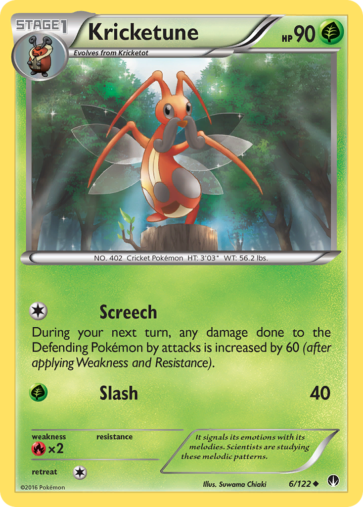 Kricketune (6/122) [XY: BREAKpoint] | Jomio and Rueliete's Cards and Comics