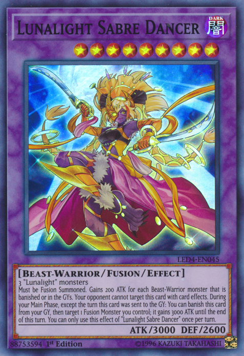 Lunalight Sabre Dancer [LED4-EN045] Super Rare | Jomio and Rueliete's Cards and Comics