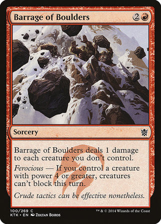 Barrage of Boulders [Khans of Tarkir] | Jomio and Rueliete's Cards and Comics