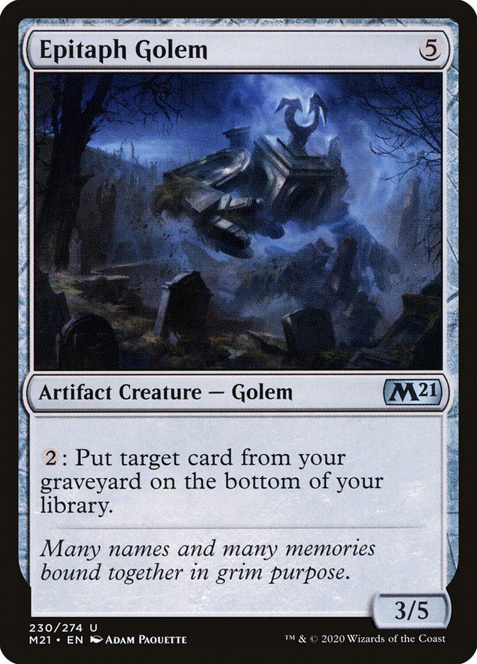 Epitaph Golem [Core Set 2021] | Jomio and Rueliete's Cards and Comics