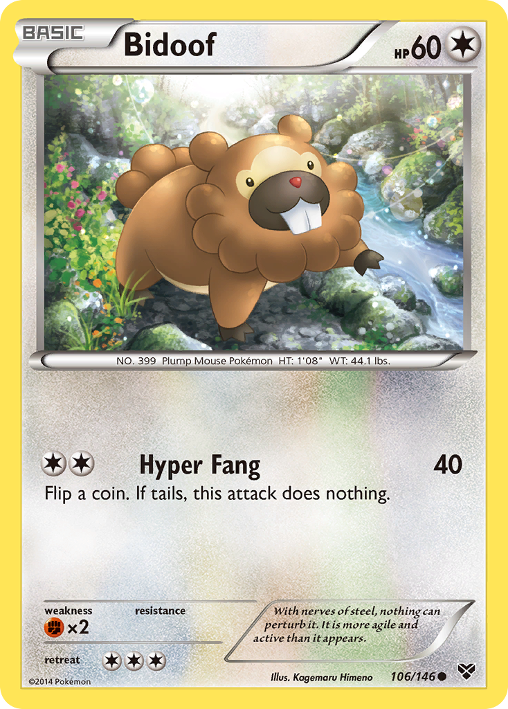 Bidoof (106/146) [XY: Base Set] | Jomio and Rueliete's Cards and Comics