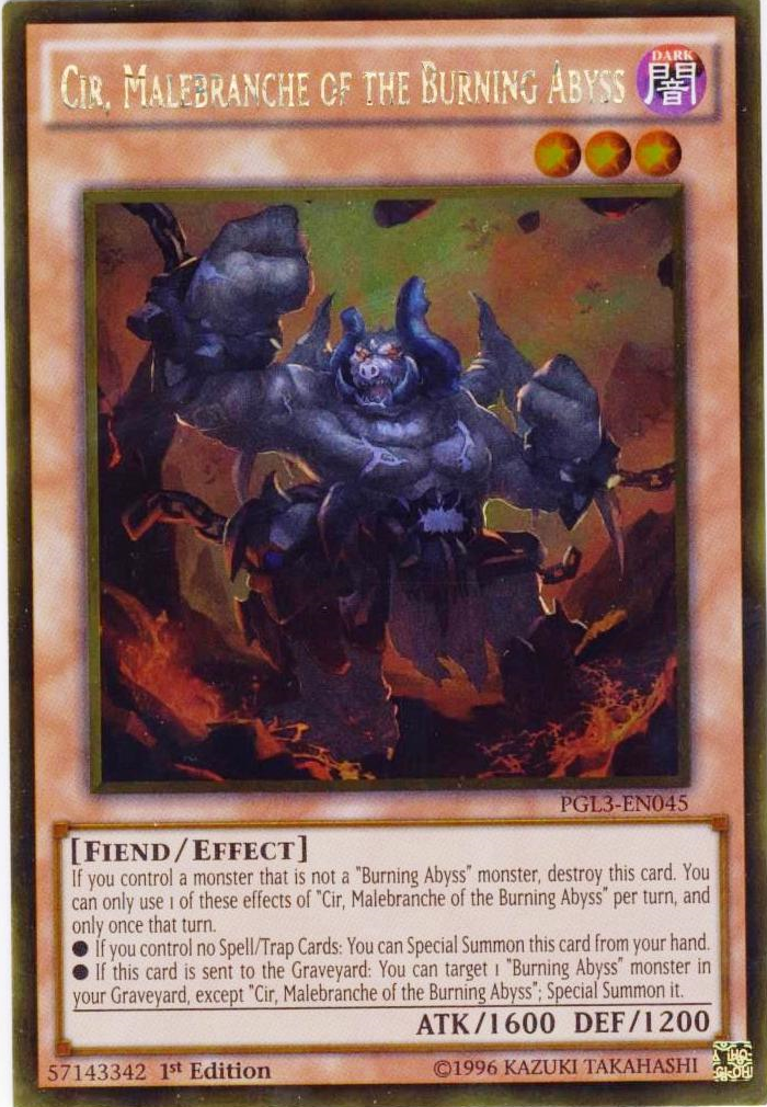 Cir, Malebranche of the Burning Abyss [PGL3-EN045] Gold Rare | Jomio and Rueliete's Cards and Comics