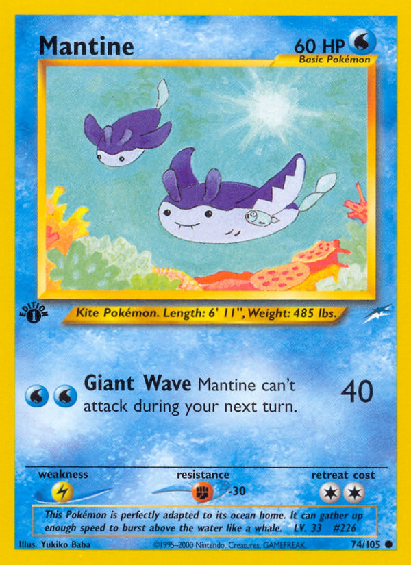Mantine (74/105) [Neo Destiny 1st Edition] | Jomio and Rueliete's Cards and Comics