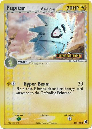 Pupitar (59/101) (Delta Species) (Stamped) [EX: Dragon Frontiers] | Jomio and Rueliete's Cards and Comics