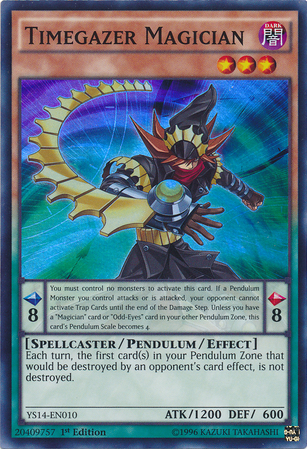 Timegazer Magician [YS14-EN010] Super Rare | Jomio and Rueliete's Cards and Comics