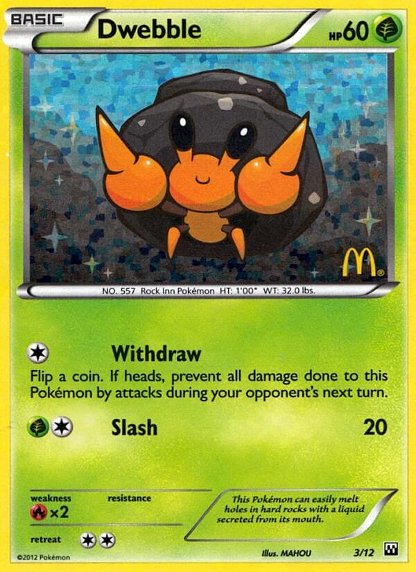 Dwebble (3/12) [McDonald's Promos: 2012 Collection] | Jomio and Rueliete's Cards and Comics