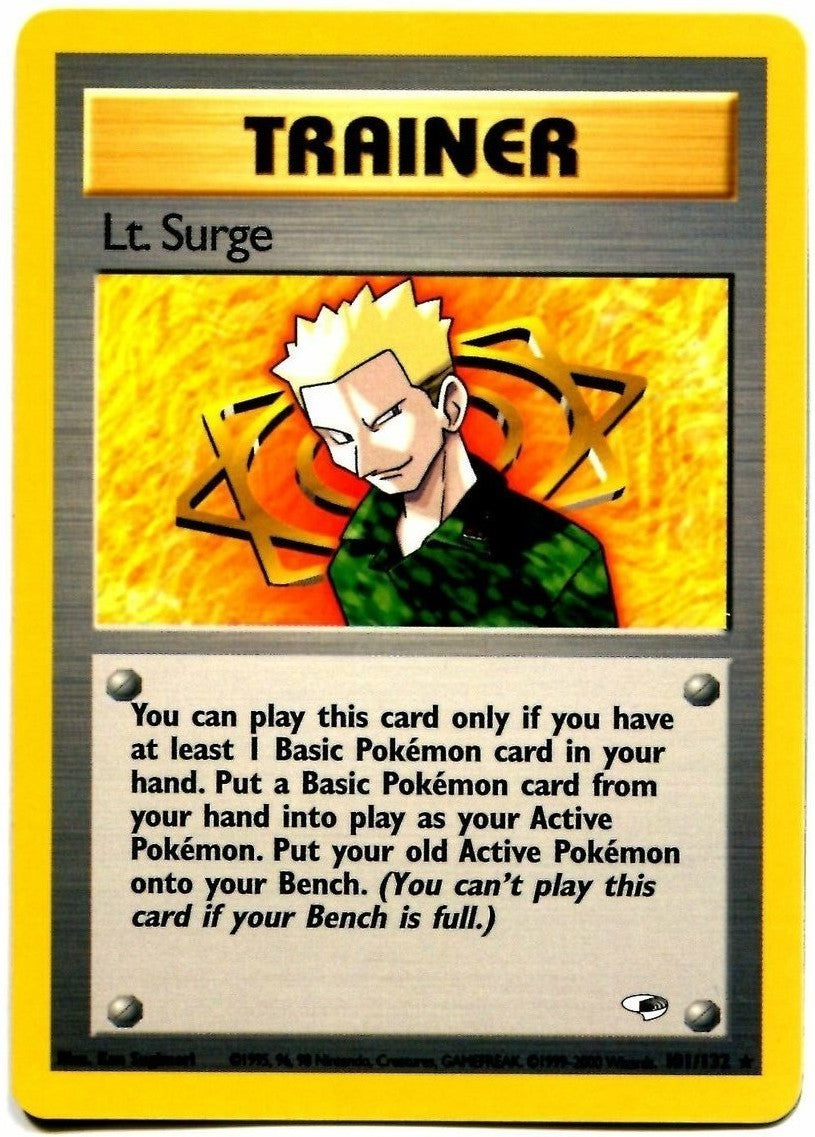Lt. Surge (101/132) [Gym Heroes Unlimited] | Jomio and Rueliete's Cards and Comics