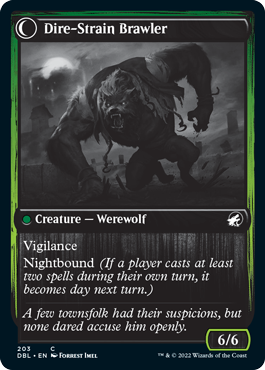 Tireless Hauler // Dire-Strain Brawler [Innistrad: Double Feature] | Jomio and Rueliete's Cards and Comics
