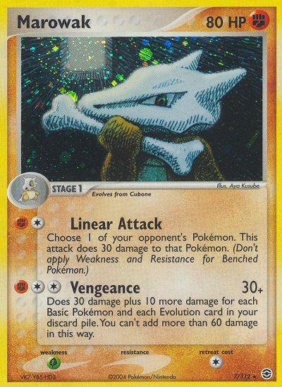 Marowak (7/112) [EX: FireRed & LeafGreen] | Jomio and Rueliete's Cards and Comics
