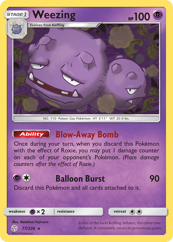 Weezing (77/236) [Sun & Moon: Cosmic Eclipse] | Jomio and Rueliete's Cards and Comics
