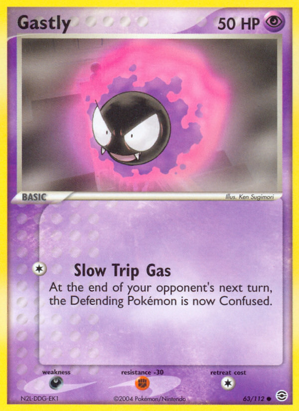 Gastly (63/112) [EX: FireRed & LeafGreen] | Jomio and Rueliete's Cards and Comics
