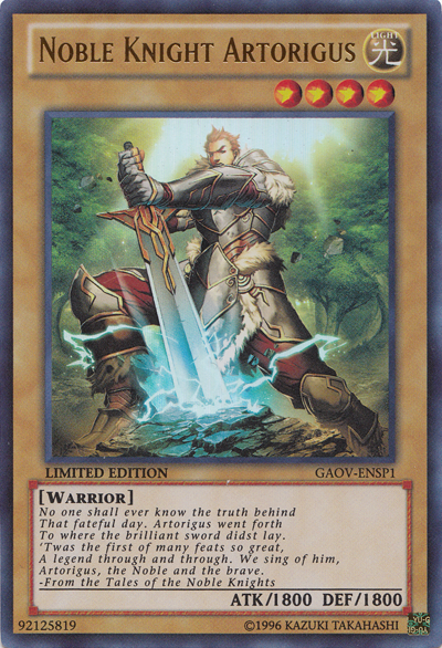 Noble Knight Artorigus (GAOV-ENSP1) [GAOV-ENSP1] Ultra Rare | Jomio and Rueliete's Cards and Comics