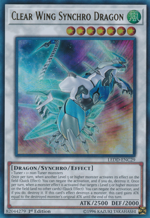Clear Wing Synchro Dragon [LEDD-ENC29] Ultra Rare | Jomio and Rueliete's Cards and Comics